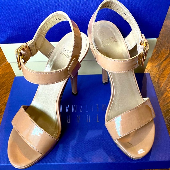 Nude Open Toe, heeled sandals - Picture 1 of 7